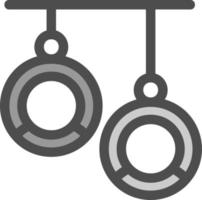 Gym Rings Vector Icon Design