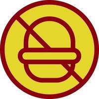 No Fast Food Vector Icon Design