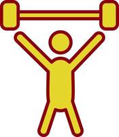 Weight Lifting Person Vector Icon Design