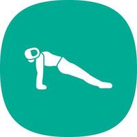 Upward Plank Pose Vector Icon Design