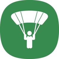 Sky Diver Vector Icon Design