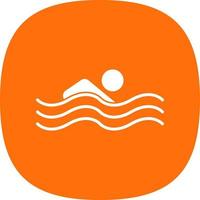 Swimming Person Vector Icon Design