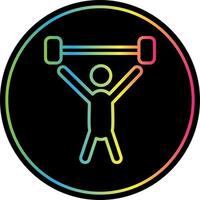 diseño de icono de vector de persona de levantamiento de pesas