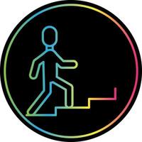 Person Climbing Stairs Vector Icon Design