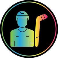 Hockey Player Vector Icon Design