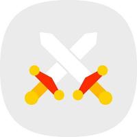 Sword Fighting Vector Icon Design