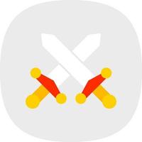 Sword Fighting Vector Icon Design