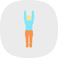 Mountain Pose Upward Vector Icon Design