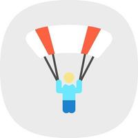 Sky Diver Vector Icon Design