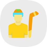 Hockey Player Vector Icon Design