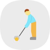 Golf Player Vector Icon Design