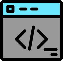 diseño de icono de vector de programación web