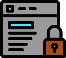Website Security Vector Icon Design
