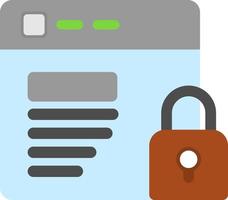 Website Security Vector Icon Design