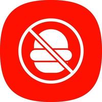 No Fast Food Vector Icon Design