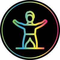 diseño de icono de vector de estiramiento de gimnasio