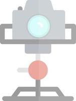 Tripod Camera Flat Icon vector