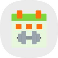 Gym Calendar Vector Icon Design
