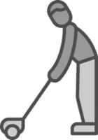 Golf Player Vector Icon Design