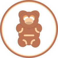 diseño de icono de vector de oso gomoso