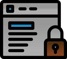 Website Security Vector Icon Design