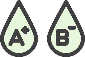 Blood Types Vector Icon Design