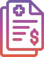 Medical Bill Vector Icon Design