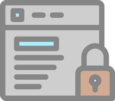 Website Security Vector Icon Design
