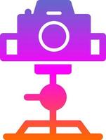 Tripod Camera Flat Icon vector