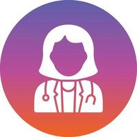 Female Doctor Vector Icon Design