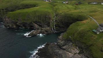 Villingardalsfjall on Vidoy in the Faroe Islands by Drone video