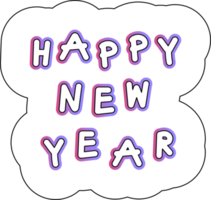 happy new year sticker decoration png