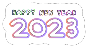 happy new year sticker decoration png