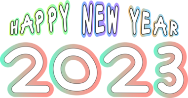 happy new year sticker decoration png