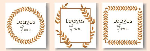 Set of laurels frames branches. Vintage laurel wreaths collection vector