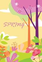 Spring Nature and landscap vector