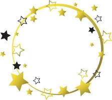 Star circle frame background isolated vector