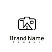 símbolo de diseño de logotipo de estudio de cámara fotográfica vector