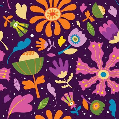 Cute Floral Seamless Pattern Background