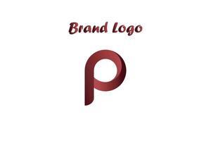 Free vector letter p logo. corporate business technology logo