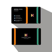 simple business card design corporate vector