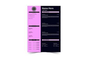 student creative resume design vector