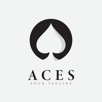 icono de vector de diseño de logotipo de ases