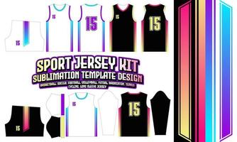 Jersey degradado ropa deportiva diseño de patrón de sublimación 234 para fútbol fútbol e-sport baloncesto voleibol bádminton futsal camiseta vector