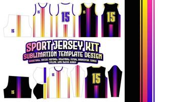 rayas gradiente jersey ropa ropa deportiva patrón de sublimación diseño 236 para fútbol fútbol e-sport baloncesto voleibol bádminton futsal camiseta vector