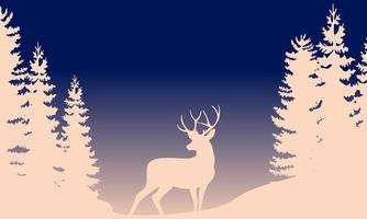 forest deer outdoor design wallpaper background vector