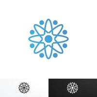 plantilla de logotipo de asociación limpia y moderna vector