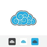 logo de nube estilos modernos y simples vector