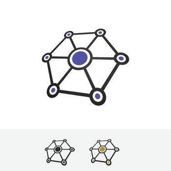 technology and science logo in a modern and simple and clean style vector