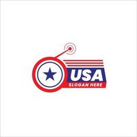 Made in the USA logo, labels and badges vector set on white background